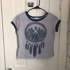 LA Hearts Graphic Crop Top